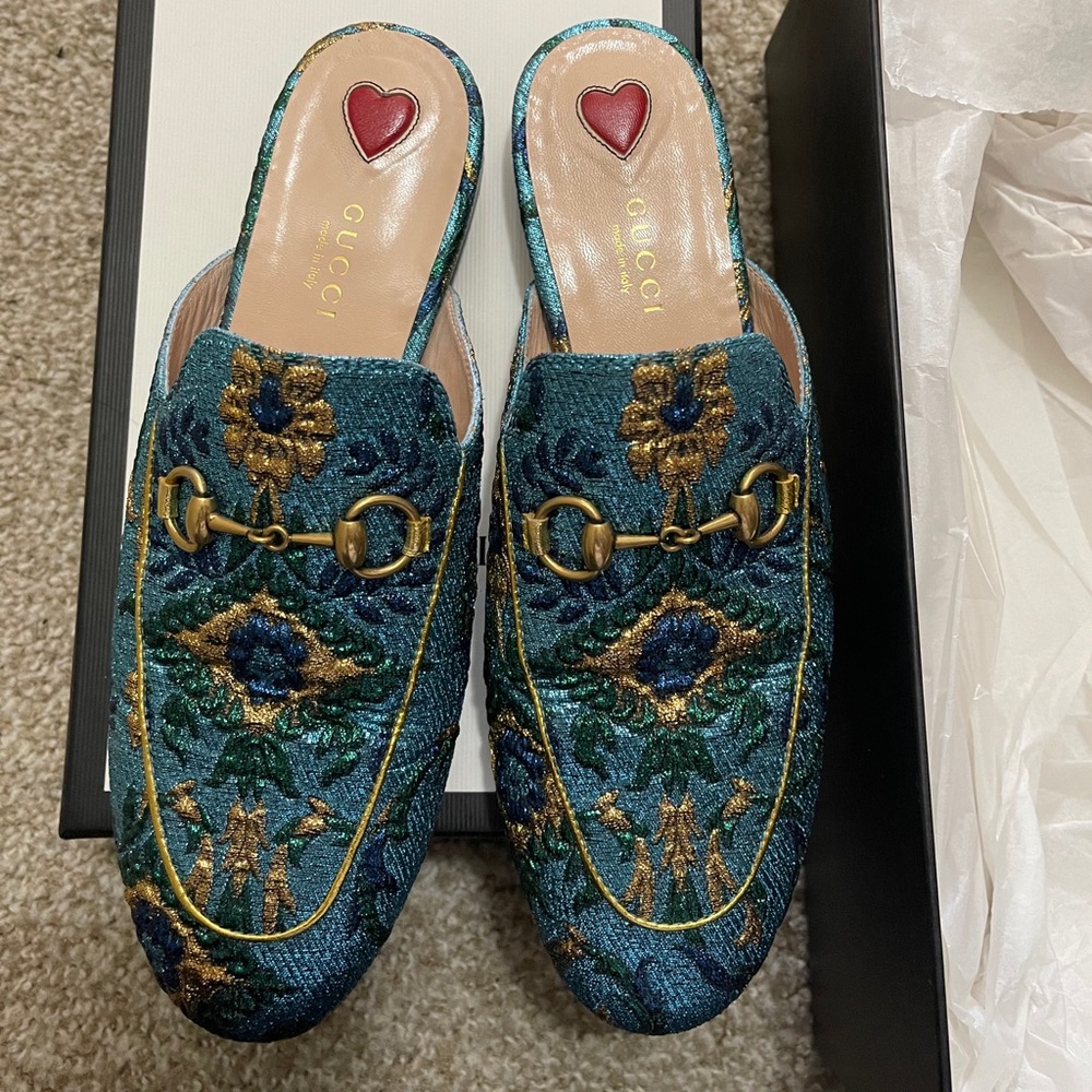 Gucci princetown slippers horsebit mules